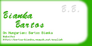 bianka bartos business card